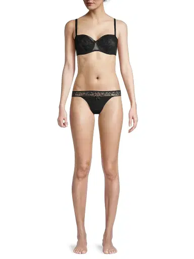 Chantelle Women's Demi Lace-Embellished Bra - Black - Size 32F | Thumbnail 2 Chantelle Women's Demi Lace-Embellished Bra - Black - Size 32F | Thumbnail 2