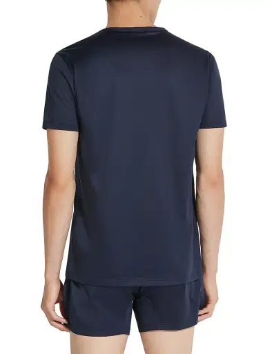 ZEGNA Men's Cotton T-Shirt - Blue | Thumbnail 3 ZEGNA Men's Cotton T-Shirt - Blue | Thumbnail 3