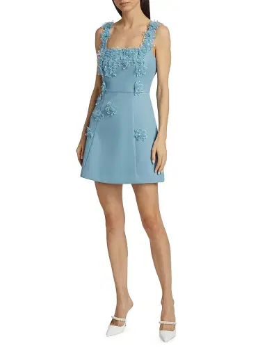 Elliatt Women's Bruges Floral Appliqué Minidress - Cornflower | Thumbnail 2 Elliatt Women's Bruges Floral Appliqué Minidress - Cornflower | Thumbnail 2