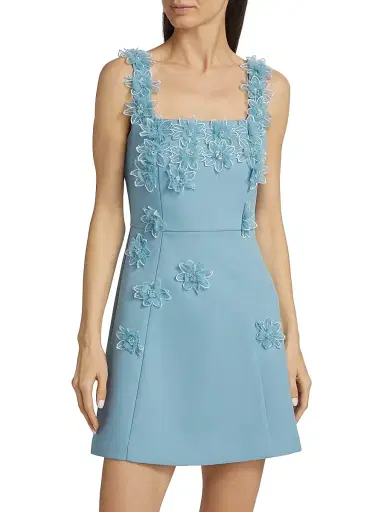 Elliatt Women's Bruges Floral Appliqué Minidress - Cornflower | Thumbnail 3 Elliatt Women's Bruges Floral Appliqué Minidress - Cornflower | Thumbnail 3