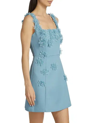 Elliatt Women's Bruges Floral Appliqué Minidress - Cornflower | Thumbnail 4 Elliatt Women's Bruges Floral Appliqué Minidress - Cornflower | Thumbnail 4