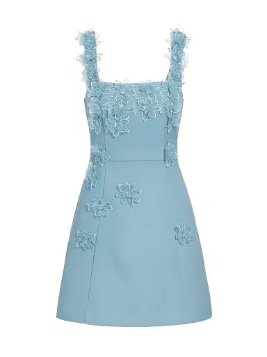 Elliatt Women's Bruges Floral Appliqué Minidress - Cornflower | Thumbnail 1 Elliatt Women's Bruges Floral Appliqué Minidress - Cornflower | Thumbnail 1