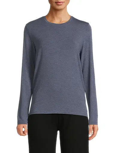 Majestic Filatures Women's Soft Touch Crewneck Top - Blue Denim | Thumbnail 3 Majestic Filatures Women's Soft Touch Crewneck Top - Blue Denim | Thumbnail 3