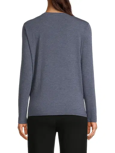 Majestic Filatures Women's Soft Touch Crewneck Top - Blue Denim | Thumbnail 5 Majestic Filatures Women's Soft Touch Crewneck Top - Blue Denim | Thumbnail 5