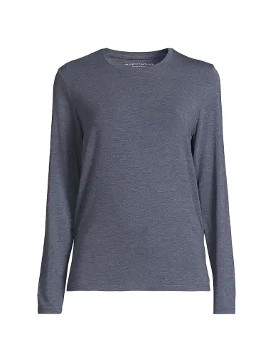 Majestic Filatures Women's Soft Touch Crewneck Top - Blue Denim | Thumbnail 1 Majestic Filatures Women's Soft Touch Crewneck Top - Blue Denim | Thumbnail 1