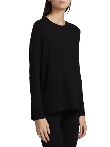 Majestic Filatures Women's Soft Touch Pleated Top - Noir | Thumbnail 4 Majestic Filatures Women's Soft Touch Pleated Top - Noir | Thumbnail 4