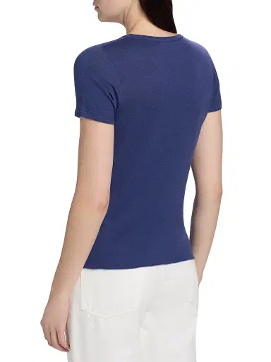 Majestic Filatures Women's Cashmere Short-Sleeve Tee - Blue Moon | Thumbnail 5 Majestic Filatures Women's Cashmere Short-Sleeve Tee - Blue Moon | Thumbnail 5