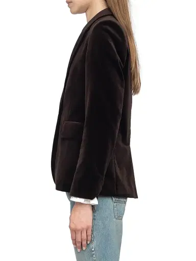 Zadig & Voltaire Women's Vavy Velvet Tailored Blazer - Dark Chocolate - Size Large | Thumbnail 4 Zadig & Voltaire Women's Vavy Velvet Tailored Blazer - Dark Chocolate - Size Large | Thumbnail 4