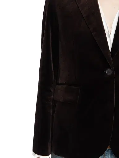 Zadig & Voltaire Women's Vavy Velvet Tailored Blazer - Dark Chocolate - Size Large | Thumbnail 6 Zadig & Voltaire Women's Vavy Velvet Tailored Blazer - Dark Chocolate - Size Large | Thumbnail 6