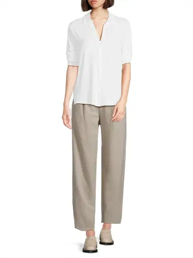 Majestic Filatures Women's Soft Touch Button-Up Shirt - Blanc | Thumbnail 2 Majestic Filatures Women's Soft Touch Button-Up Shirt - Blanc | Thumbnail 2