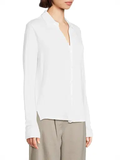 Majestic Filatures Women's Soft Touch Button-Up Shirt - Blanc | Thumbnail 4 Majestic Filatures Women's Soft Touch Button-Up Shirt - Blanc | Thumbnail 4