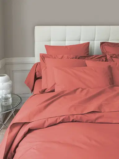 Anne de Solène Vexin Cotton Duvet Cover & Sham Collection - Terracotta King | Thumbnail 2 Anne de Solène Vexin Cotton Duvet Cover & Sham Collection - Terracotta King | Thumbnail 2