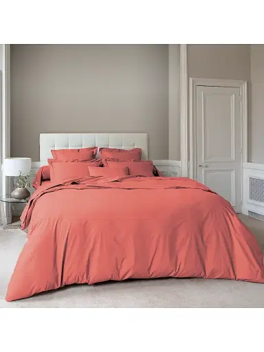 Anne de Solène Vexin Cotton Duvet Cover & Sham Collection - Terracotta King | Thumbnail 1 Anne de Solène Vexin Cotton Duvet Cover & Sham Collection - Terracotta King | Thumbnail 1