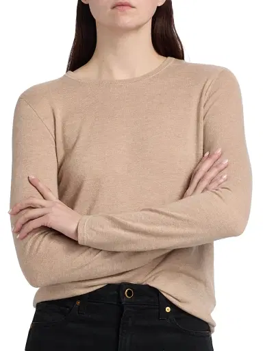 Majestic Filatures Women's Cashmere Crewneck Sweater - Cord Chine | Thumbnail 6 Majestic Filatures Women's Cashmere Crewneck Sweater - Cord Chine | Thumbnail 6