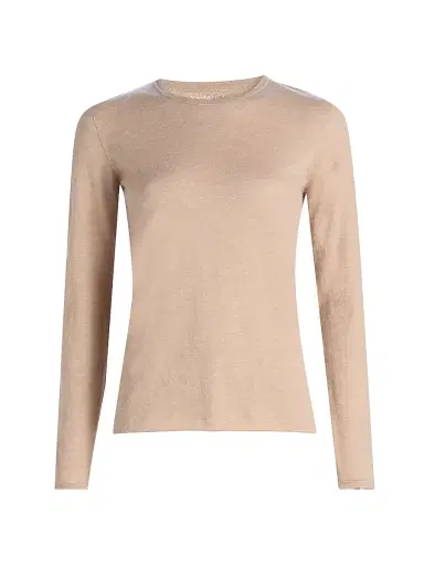 Majestic Filatures Women's Cashmere Crewneck Sweater - Cord Chine | Thumbnail 1 Majestic Filatures Women's Cashmere Crewneck Sweater - Cord Chine | Thumbnail 1