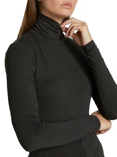 Majestic Filatures Women's Soft-Touch Turtleneck - Anthracite Chine | Thumbnail 6 Majestic Filatures Women's Soft-Touch Turtleneck - Anthracite Chine | Thumbnail 6