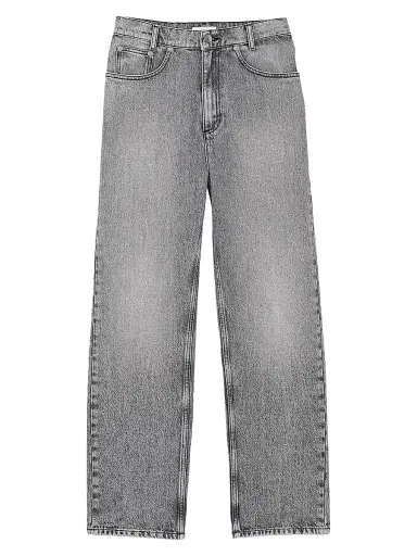 Sandro Women's Low-Waisted Straight-Leg Jeans - Grey | Thumbnail 1 Sandro Women's Low-Waisted Straight-Leg Jeans - Grey | Thumbnail 1