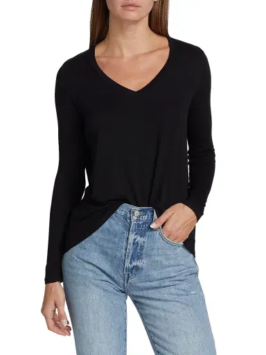 Majestic Filatures Women's Soft Touch Heathered Tee - Noir | Thumbnail 3 Majestic Filatures Women's Soft Touch Heathered Tee - Noir | Thumbnail 3