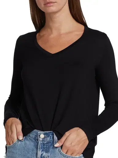 Majestic Filatures Women's Soft Touch Heathered Tee - Noir | Thumbnail 6 Majestic Filatures Women's Soft Touch Heathered Tee - Noir | Thumbnail 6