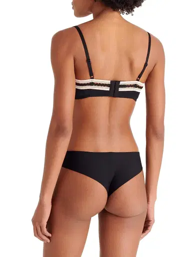 Eres Women's Jump Jersey Padded Balconette Bra - Noir Rose Petale - Size 40C | Thumbnail 4 Eres Women's Jump Jersey Padded Balconette Bra - Noir Rose Petale - Size 40C | Thumbnail 4