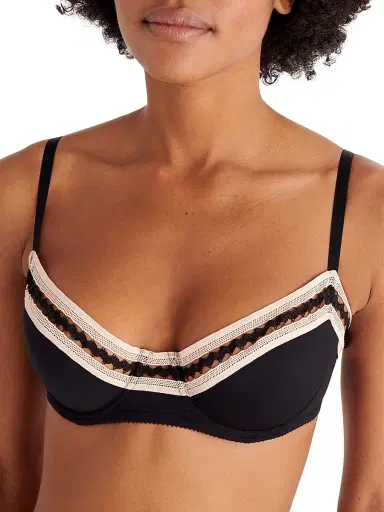 Eres Women's Jump Jersey Padded Balconette Bra - Noir Rose Petale - Size 40C | Thumbnail 5 Eres Women's Jump Jersey Padded Balconette Bra - Noir Rose Petale - Size 40C | Thumbnail 5