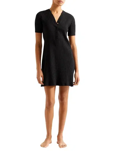ERES Women's Tonic Rib-Knit Minidress - Noir | Thumbnail 2 ERES Women's Tonic Rib-Knit Minidress - Noir | Thumbnail 2