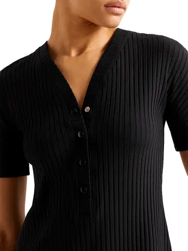 ERES Women's Tonic Rib-Knit Minidress - Noir | Thumbnail 5 ERES Women's Tonic Rib-Knit Minidress - Noir | Thumbnail 5