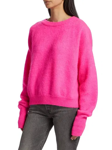 American Vintage Women's Vito Marled Sweater - Rose Fluo Chine | Thumbnail 4 American Vintage Women's Vito Marled Sweater - Rose Fluo Chine | Thumbnail 4
