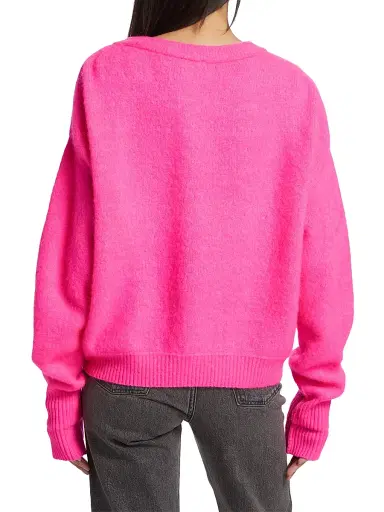 American Vintage Women's Vito Marled Sweater - Rose Fluo Chine | Thumbnail 5 American Vintage Women's Vito Marled Sweater - Rose Fluo Chine | Thumbnail 5
