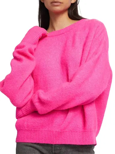 American Vintage Women's Vito Marled Sweater - Rose Fluo Chine | Thumbnail 6 American Vintage Women's Vito Marled Sweater - Rose Fluo Chine | Thumbnail 6