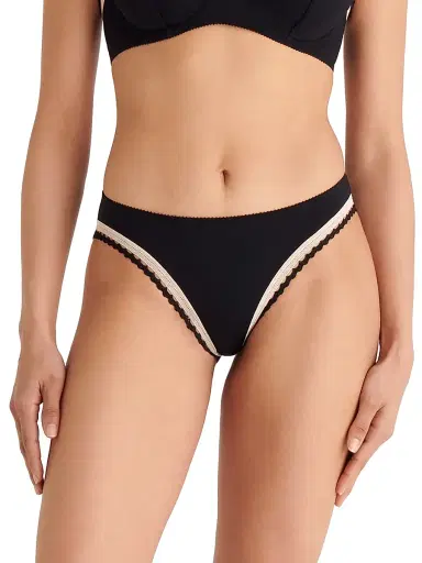 ERES Women's Flash Jersey Bikini Briefs - Noir Rose Petale | Thumbnail 3 ERES Women's Flash Jersey Bikini Briefs - Noir Rose Petale | Thumbnail 3