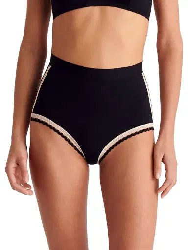 Eres Women's Tempo Jersey High-Waisted Briefs - Noir Rose Petale - Size 6 | Thumbnail 3 Eres Women's Tempo Jersey High-Waisted Briefs - Noir Rose Petale - Size 6 | Thumbnail 3