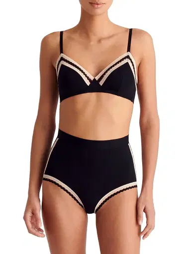 Eres Women's Slalom Jersey Wireless Triangle Bralette - Noir Rose Petal - Size 40C | Thumbnail 3 Eres Women's Slalom Jersey Wireless Triangle Bralette - Noir Rose Petal - Size 40C | Thumbnail 3