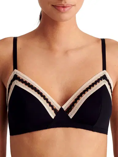 Eres Women's Slalom Jersey Wireless Triangle Bralette - Noir Rose Petal - Size 40C | Thumbnail 5 Eres Women's Slalom Jersey Wireless Triangle Bralette - Noir Rose Petal - Size 40C | Thumbnail 5