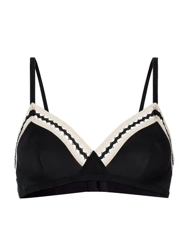 Eres Women's Slalom Jersey Wireless Triangle Bralette - Noir Rose Petal - Size 40C | Thumbnail 1 Eres Women's Slalom Jersey Wireless Triangle Bralette - Noir Rose Petal - Size 40C | Thumbnail 1
