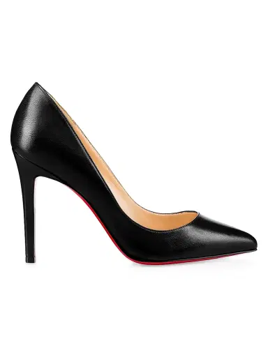 Christian Louboutin Women's Pigalle 100MM Nappa Leather Pumps - Black | Thumbnail 1 Christian Louboutin Women's Pigalle 100MM Nappa Leather Pumps - Black | Thumbnail 1