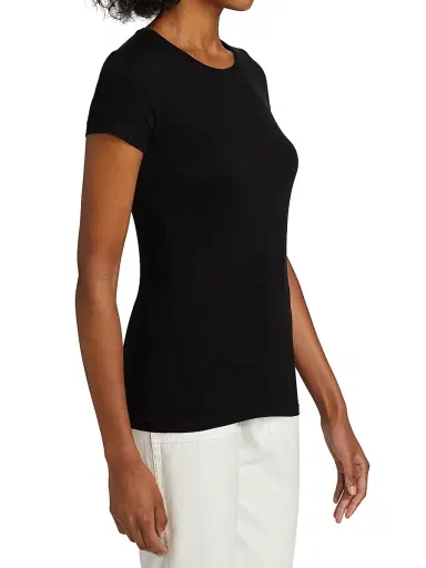 Majestic Filatures Women's Soft Touch Crewneck T-Shirt - Noir | Thumbnail 4 Majestic Filatures Women's Soft Touch Crewneck T-Shirt - Noir | Thumbnail 4