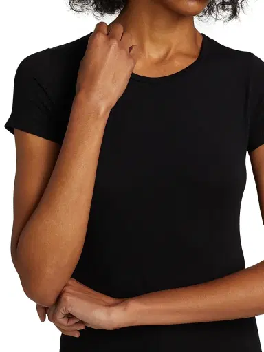 Majestic Filatures Women's Soft Touch Crewneck T-Shirt - Noir | Thumbnail 6 Majestic Filatures Women's Soft Touch Crewneck T-Shirt - Noir | Thumbnail 6