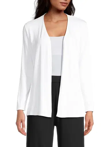 Majestic Filatures Women's Soft Touch Knit Open Cardigan - Blanc | Thumbnail 3 Majestic Filatures Women's Soft Touch Knit Open Cardigan - Blanc | Thumbnail 3