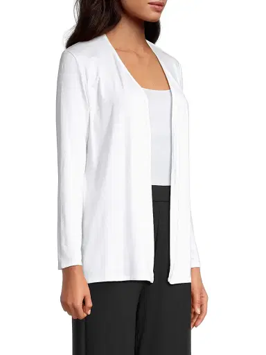 Majestic Filatures Women's Soft Touch Knit Open Cardigan - Blanc | Thumbnail 4 Majestic Filatures Women's Soft Touch Knit Open Cardigan - Blanc | Thumbnail 4