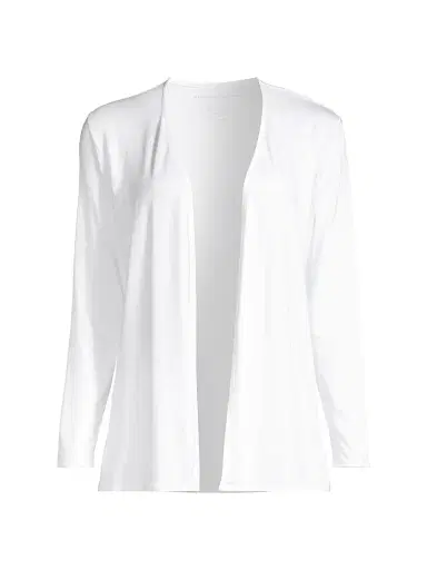 Majestic Filatures Women's Soft Touch Knit Open Cardigan - Blanc | Thumbnail 1 Majestic Filatures Women's Soft Touch Knit Open Cardigan - Blanc | Thumbnail 1