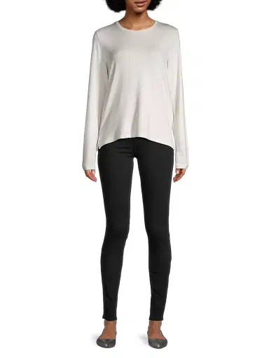 Majestic Filatures Women's Soft Touch Long Sleeve Tee - Cream | Thumbnail 2 Majestic Filatures Women's Soft Touch Long Sleeve Tee - Cream | Thumbnail 2