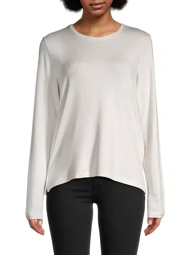 Majestic Filatures Women's Soft Touch Long Sleeve Tee - Cream | Thumbnail 3 Majestic Filatures Women's Soft Touch Long Sleeve Tee - Cream | Thumbnail 3