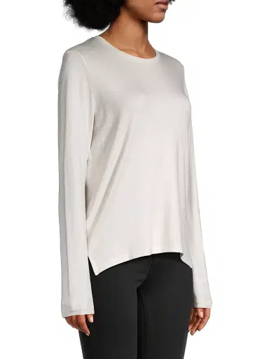 Majestic Filatures Women's Soft Touch Long Sleeve Tee - Cream | Thumbnail 4 Majestic Filatures Women's Soft Touch Long Sleeve Tee - Cream | Thumbnail 4