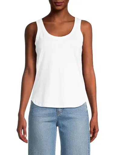 Majestic Filatures Women's Cotton-Blend Tank - White | Thumbnail 3 Majestic Filatures Women's Cotton-Blend Tank - White | Thumbnail 3