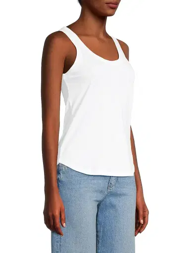 Majestic Filatures Women's Cotton-Blend Tank - White | Thumbnail 4 Majestic Filatures Women's Cotton-Blend Tank - White | Thumbnail 4