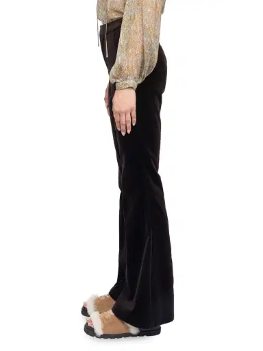 Zadig & Voltaire Women's Prevy Velvet Flare Pants - Dark Chocolate - Size Large | Thumbnail 5 Zadig & Voltaire Women's Prevy Velvet Flare Pants - Dark Chocolate - Size Large | Thumbnail 5