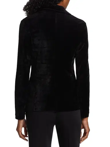 Majestic Filatures Women's Velour One-Button Blazer - Noir | Thumbnail 5 Majestic Filatures Women's Velour One-Button Blazer - Noir | Thumbnail 5