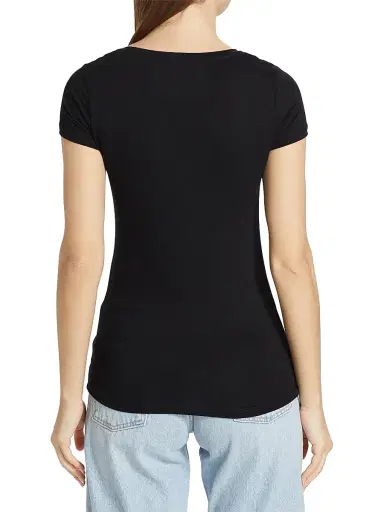 Majestic Filatures Women's Soft Touch V-Neck T-Shirt - Noir | Thumbnail 5 Majestic Filatures Women's Soft Touch V-Neck T-Shirt - Noir | Thumbnail 5