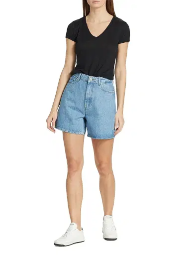 Majestic Filatures Women's Stretch Linen V-Neck T-Shirt - Noir | Thumbnail 2 Majestic Filatures Women's Stretch Linen V-Neck T-Shirt - Noir | Thumbnail 2